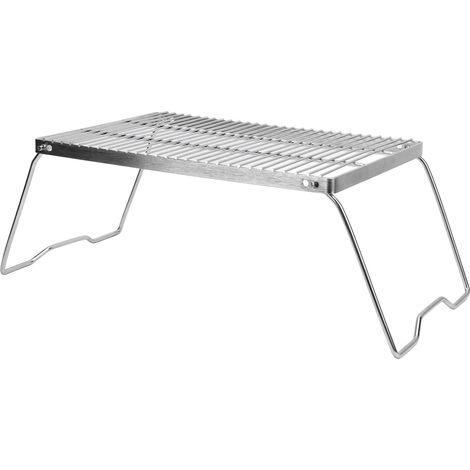 Gril de camping pliable en acier inoxydable 304, grilles de barbecue portables pour la cuisine en plein air, la randonnée et les pique-niques (1/5)