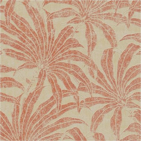 Nature wallpaper wall Profhome 395013 non-woven wallpaper textured with jungle elements shimmering beige red orange 5.33 m2 (1/5)
