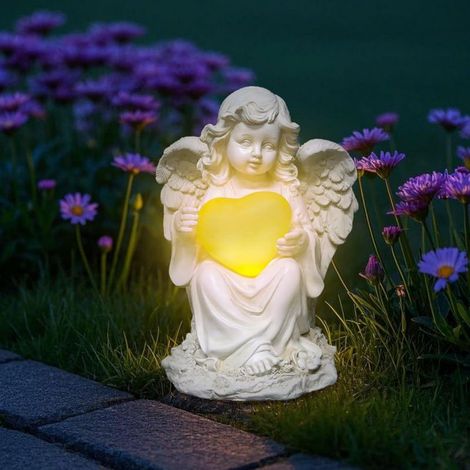 Solar Resin Garden Statue Rabbit with Solar Lights Outdoor Decoration Waterproof Garden Yard Lawn (1/5)