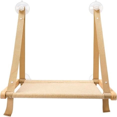 Hamac Fenêtre Pliable pour Chat avec Ventouses Puissantes Support 20kg Tissu Lavable 50x38cm (1/4)