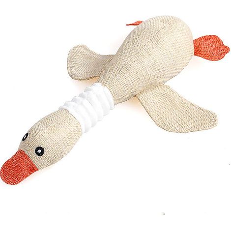Jouets indestructibles pour chiens de petite race et mâcheurs agressifs, avec oies couineuses - Beige (1/5)