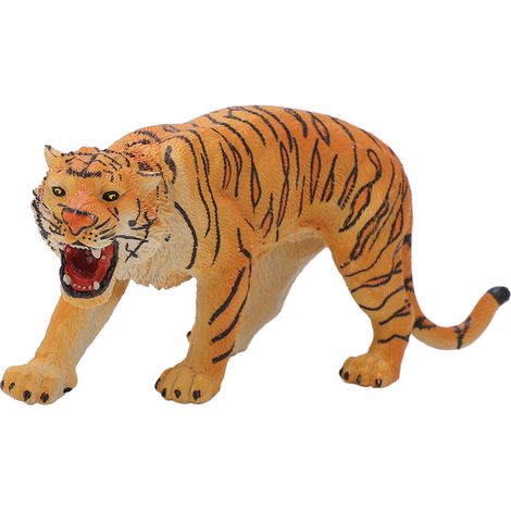 Figurine tigre en plastique réaliste, modèle sauvage pour enfants, décoration maison bureau, cadeau simulation animale (1/5)