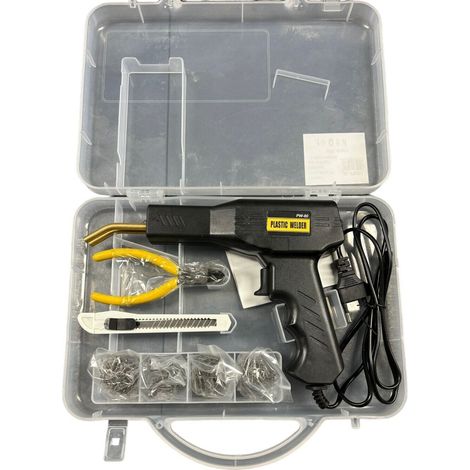 SALDATRICE PLASTICA CALDA PARAURTI 50W RIPARAZIONE AUTO CON GRAFFETTE