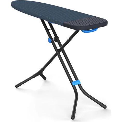 Table à Repasser pour Fer à Vapeur avec pieds réglables compacts et support intégré résistant à la chaleur, Facile à Ranger, Housse en coton avancée, Noir/Blue (1/4)