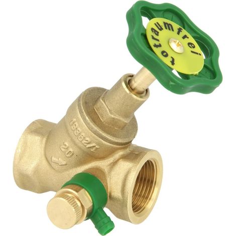 Soupape à siège incliné 3/8'' FF avec purge et broche montante