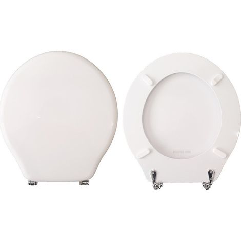 Copriwater Crono Olympia legno rivestito in resina poliestere bianco (1/4)