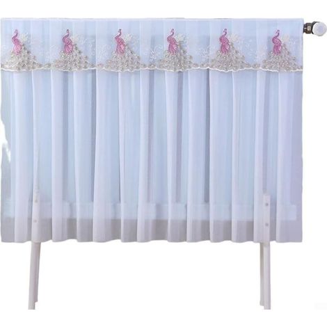 Cache-radiateur pour protection contre la poussière - Tissu décoratif pour systèmes de chauffage - Facile à installer - (180 x 70 cm)