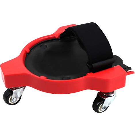 Set of 2 flexible knee pads with wheels for garden, construction site, red, multifunctional movable knee pads (1/5)