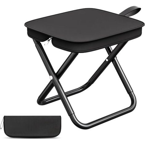 1 pièce tabouret pliant, structure X en aluminium, assise Oxford déperlante, pour camping pique-nique et plein air (1/5)