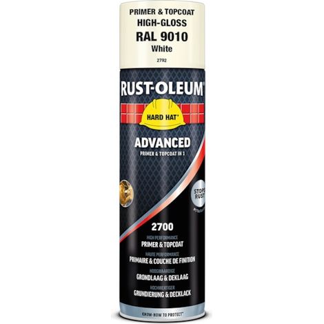 Peinture de finition Hard Hat Advanced antirouille - RUST-OLEUM - Blanc brillant