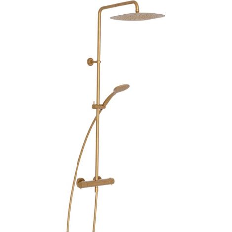 Colonne de douche thermostatique complète Foil Or Brossé - CRISTINA ONDYNA FL48696P (1/2)