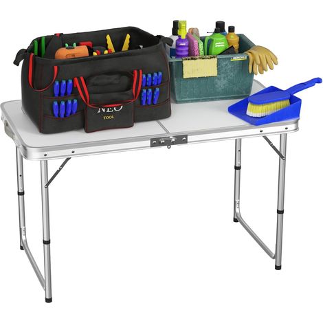 4FT Table de camping pliable table de pique-nique portable avec pieds en aluminium