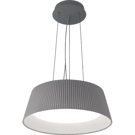 TrAdE Shop Traesio - Lampadario A Led 36 Watt 3240lm Ip20 A Sospensione Grigio Tecnologia Cct Switch B83-g3c -