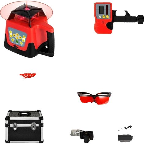 Nivel láser rotativo, autonivelante, alcance de medición de 500 m, haz rojo 2 (1/2)