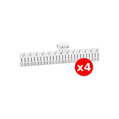 SCHNEIDER - Resi9 XE - LOT de 4 Ru00e9partiteurs 13 modules avec connecteur - Ref : R9EXHC13x4 (1/4)