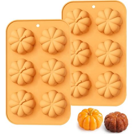 2er Pack Silikonformen Herbst Thanksgiving, Kürbis 3D, Kuchen Deko Halloween Backen Fest (1/5)