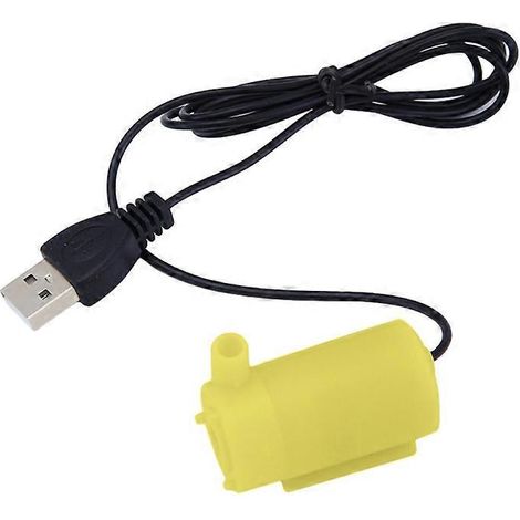 Micro-pompe submersible USB 5V DC 2-3L/min pour aquarium, réservoir à poissons, moteur miniature, accessoire de circulation d'eau silencieux.