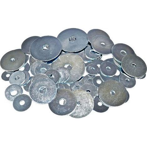 Merriway BH00910 Assortimento di Rondelle Piane per Officina, Bianco (1/2)