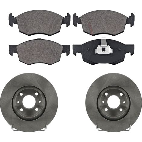 KIT FRENI ANTERIORI compatibile con FIAT DOBLO MPV / SPACE WAGON (119,223) - DISCHI + PASTIGLIE OEM: FDB1376, FDB1466, FDB1467 / 16046 , 16061 , 16422 /SOSTITUZIONE DIRETTA/BASSA POLVERE/SILENZIOSO (1/5)