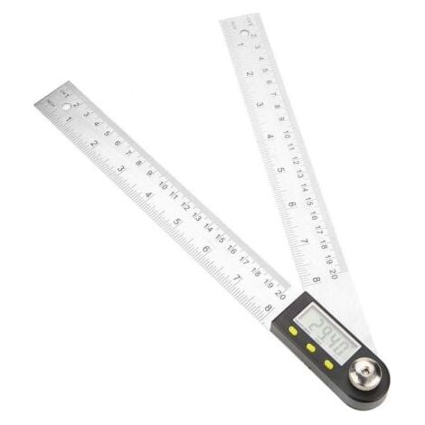 Winkelmesser, digitale Winkellehre aus Edelstahl 0-200 mm, Winkelmesser und Lineal 2 in 1, Flüssigkristallanzeige (1/5)