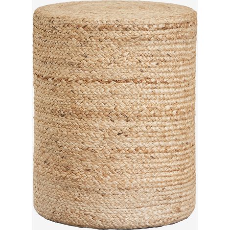 SKLUM Runder Gartenpouf aus natürlichem Jute-Veloran Jute