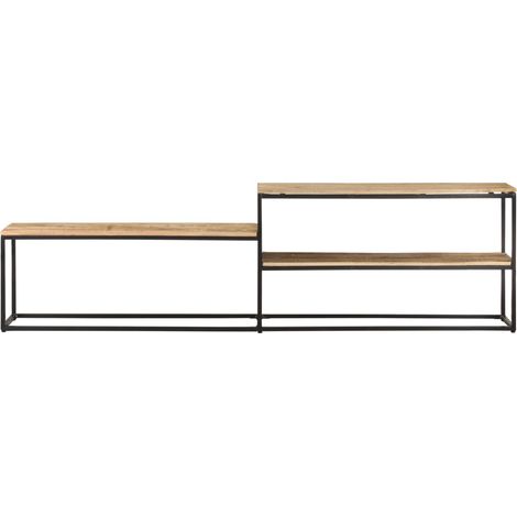 Meuble TV, Étagère TV, Meuble de Salon, 180x30x50 cm Bois de manguier brut OIB6886E (1/5)