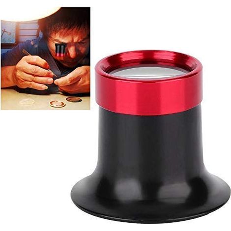 Loupe Horloger - Loupe Monoculaire 10x - Pour Réparation Montres Bijoux Pièces de Monnaie Électronique - En Alliage d'Aluminium - 10 Pièces