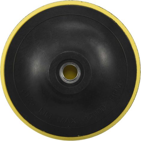 Plateau de polissage, support et tampon de ponçage M14 pour polisseuse. Nouveau filetage K1, diamètre : 125 mm. (1/4)