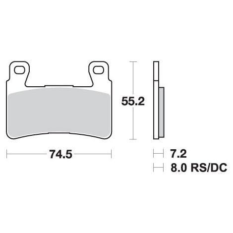 PASTILLAS DE FRENO SBS KH265 PARA PISTA Y DEPORTE, COLOR DORADO SINTERIZADO (SUSTITUYE AL COMPUESTO RS)