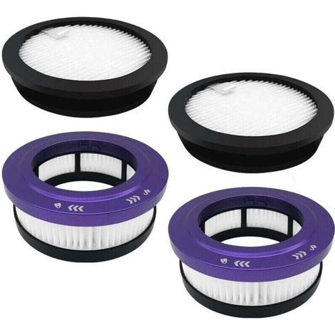 Kit de remplacement de filtre compatible avec aspirateur Anyson Stars 5 45000Pa/550W/70min sans fil, XU, Lavable et réutilisable, 2 pré-filtres, 2 post-filtres - KZQ (1/4)