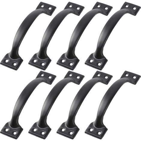 LABRIMP Lot de 12 poignées porte rétro en forme boule fer noir (1/5)