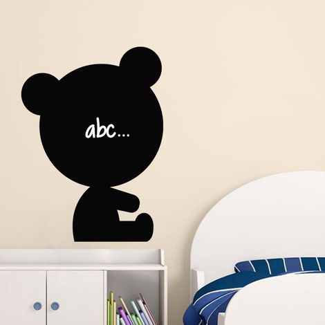 Sticker ardoise tableau noir - stickers muraux adhésif effaçable - DESIGN NOUNOURS - 30x20cm (1/3)