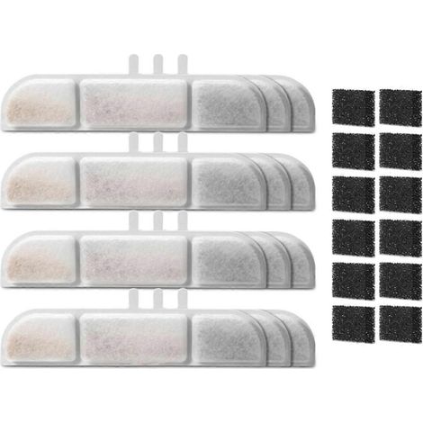 Filtres de rechange pour fontaine à eau pour animaux de compagnie 84 oz/2,5 L (12 pièces) (1/5)