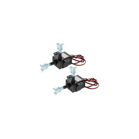 Lot de 2 mini pompes submersibles sans balais DC 12 V 4,8 W 240 l/h pour aquarium, jardin, poisson, eau, fontaine, diamètre de buse 8 mm