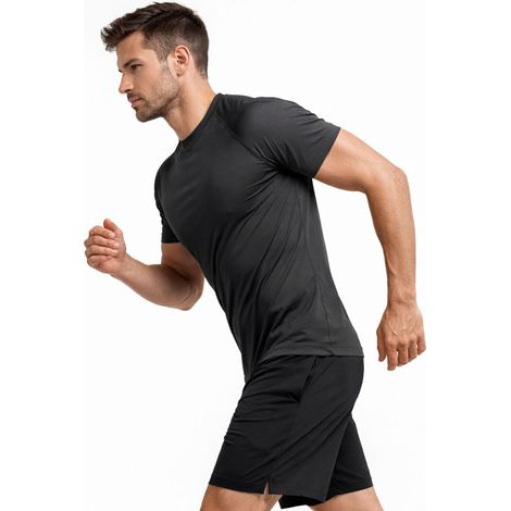 T-shirt sportiva termoattiva da uomo color grafite Recea XL