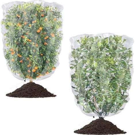 Filet anti-insectes, filet de protection pour arbres fruitiers, réutilisable, utilisé pour protéger les plantes(60x80cm). (1/5)