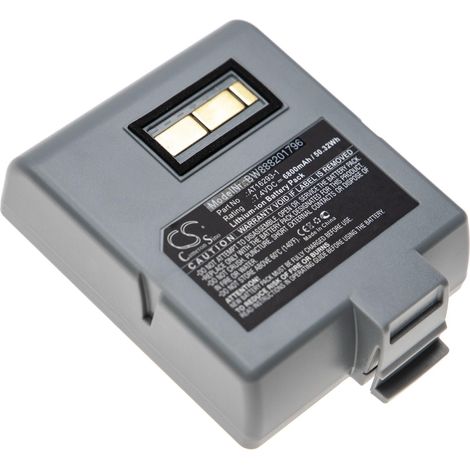 vhbw 1x Battery compatible with Zebra QL420, QL420+, QL420 Plus Printer Copier Scanner Label Maker (6800 mAh, 7.4 V, Li-Ion) (1/2)
