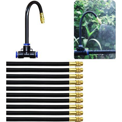 Lot de 10 buses réglables en cuivre de 8 mm pour arrosage de jardin, terrasse, pelouse (1/5)