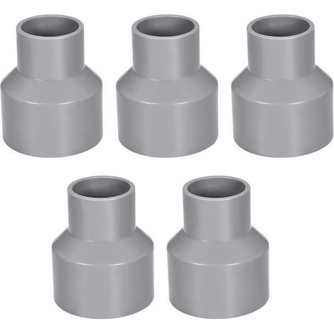 Réducteur 50 mm x 32 mm pour tuyauterie PVC, raccord moyeu à moyeu, gris DWV, lot de 5 (1/3)