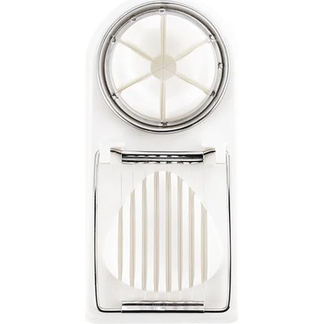 Coupe-œuf multifonctionnel en acier inoxydable trancheuse à œufs sectionneur coupe-moule en forme de fleur coupe-viande coupe-viande gadgets de cuisine blanc (1/5)
