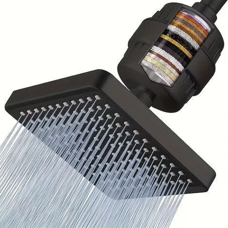 Hochdruck-Duschset aus ABS – 15-cm-Duschkopf mit 23-stufiger Filtration (1/4)