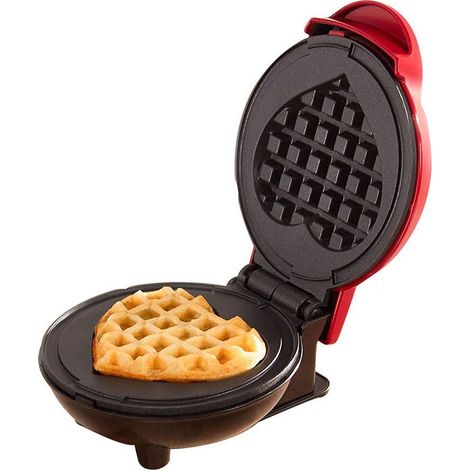 Mini gaufrier rouge en forme de cœur pour gâteaux - Online Store