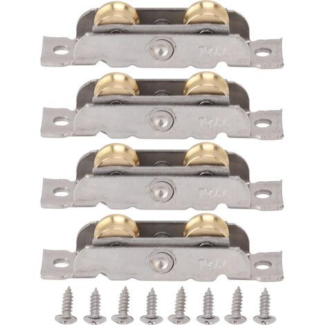 Stück Schiebetürrollen-Baugruppe, Schiebetür-Tandemrolle, Metall-Schiebetürrad-Ersatzrad mit Stahlkugellager (konkaves Rad)