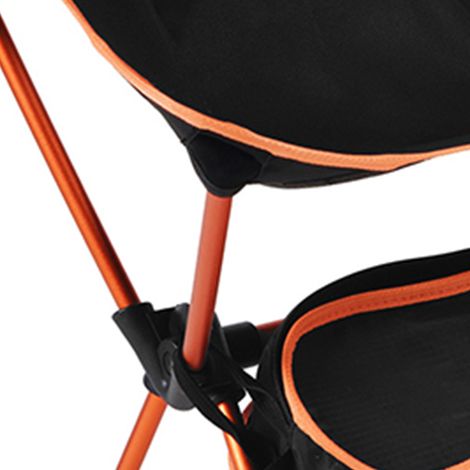 Chaise de plage pliante d'extérieur, dossier en maille portable, structure en alliage d'aluminium, chaise de camping, chaise de pêche, orange. (1/5)
