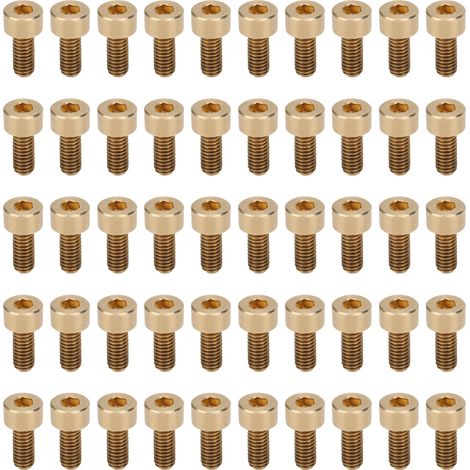 50Pcs Vis Hexagonales à Douille en Cuivre M4x9, Fixations Industrielles, Quincaillerie pour Outils (1/5)