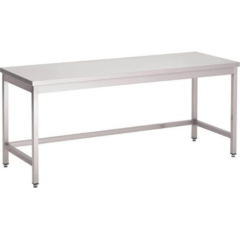 Table inox sans étagère basse - 2000 x 700 x 850 mm - Gastro M