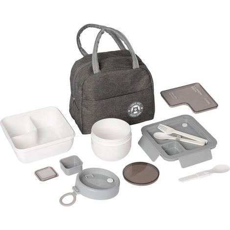 TrAdE Shop Traesio - Set Lunch Box Con Borsa Termica Contenitori Posate 6pz Per Pranzo Ufficio Scuola Campeggi - (1/5)