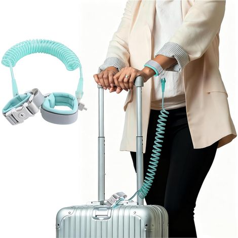 Laisse pour tout-petit, lien anti-perte réfléchissant avec clé et verrou, Bracelet de sécurité de 8,2 pieds pour promenade dans supermarché, centre commercial, aéroport, parc d'attractions, zoo, voyag (1/5)
