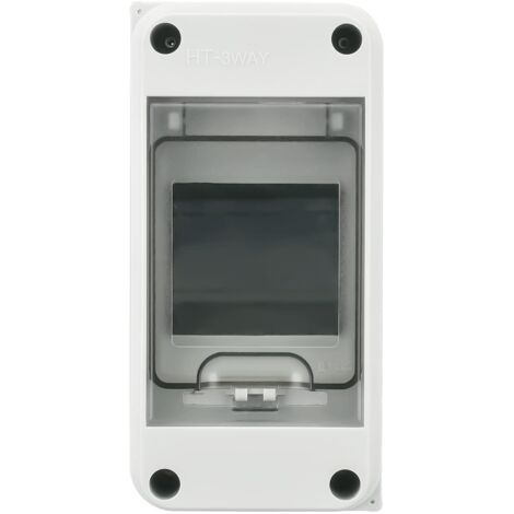 Coffret Electrique Etanche Exterieur IP65, 3 Modules, ABS de Surface en Plastique, Boite de Boitier Etanche Electrique Exterieur, Armoire de Contrôle, Coffret Modulaire Boitier de Jonction (3 Way)