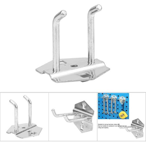Support de rangement pour outils de quincaillerie 5PCS, panneau perforé, crochet mural, support de rangement pour outils de garage (50 x 6 mm) (1/5)